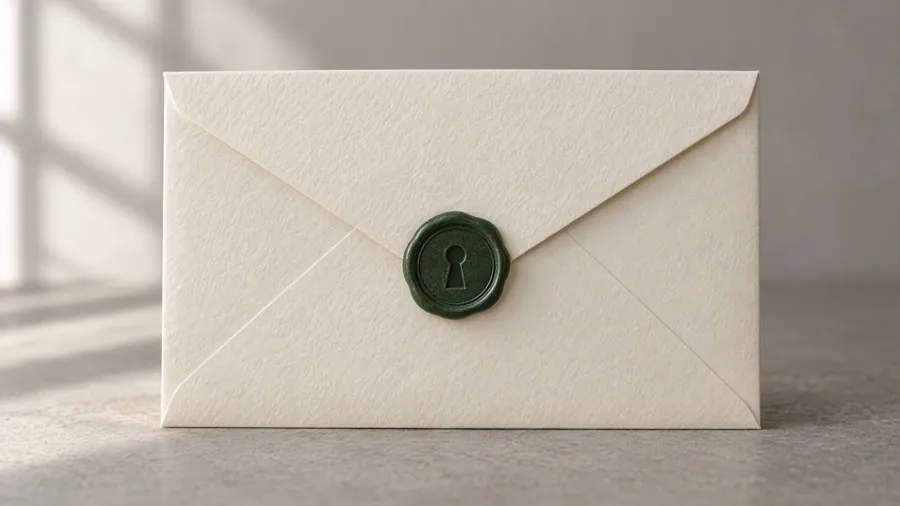 The sealed envelope used as a reference image