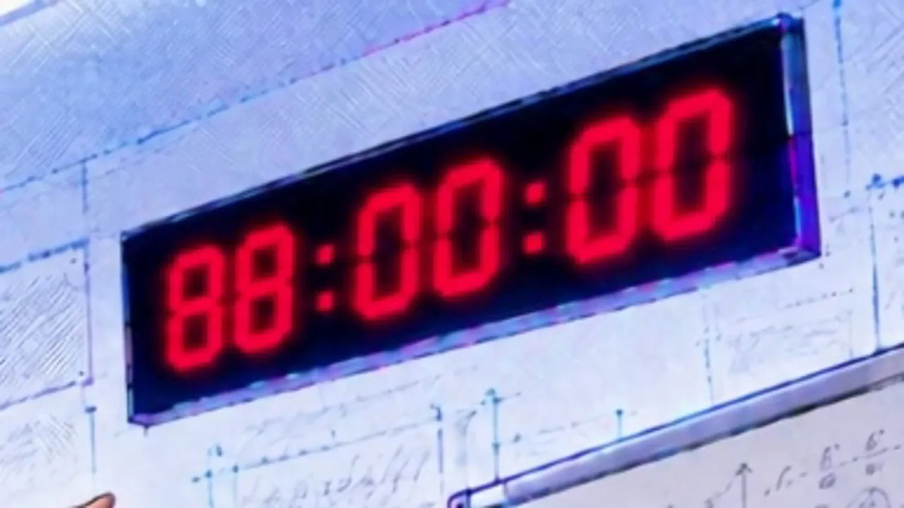 A blurry digital zoom into the clock